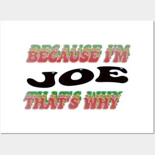 BECAUSE I AM JOE - THAT'S WHY Posters and Art